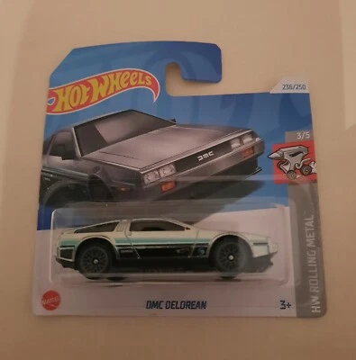 Hot Wheels DMC Delorean Treasure Hunt TH 2024 236/250 Rolling Metal - Immagine 1 di 3
