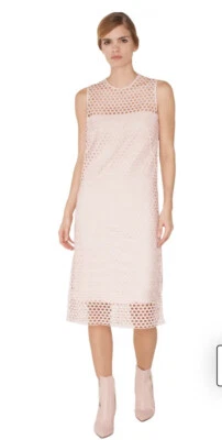 Vestido Akris Punto Crochet Midi Cambio Rosa Talla 12 $1290 Foto 1 de 4