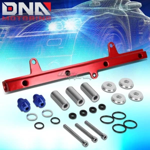 RED CNC ALUMINUM TOP FEED FUEL INJECTOR RAIL KIT FOR 240SX SILVIA S13 SR20DET - Picture 1 of 4