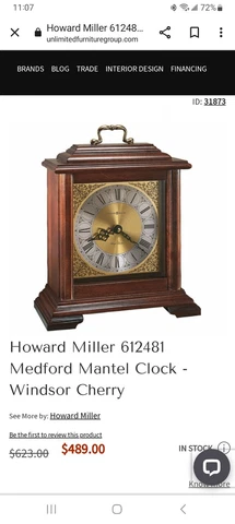 howard miller mantel clock 612-481 Cover