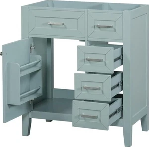 30" Bathroom Vanity Without Sink, Cabinet Base Only, Bathroom Cabinet with Drawe - Picture 1 of 9