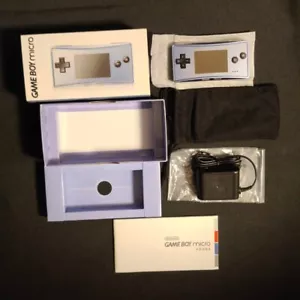 Nintendo Gameboy Advance Micro Konsole Blau Farbe Japan mit Box Anleitung Sehr Gut - Bild 1 von 17