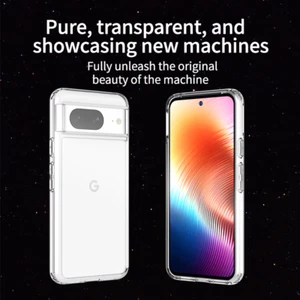 For Google Pixel 8 7 6 A Pro Shockproof Clear Case TPU Slim Lens Cutout Cover - Picture 1 of 6