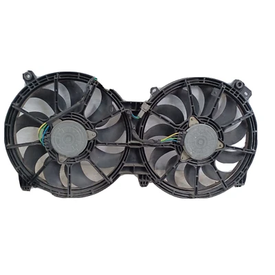 09-14 Nissan Maxima Radiator / Condenser Dual Electric Cooling Fan Assembly - Image 1 of 4