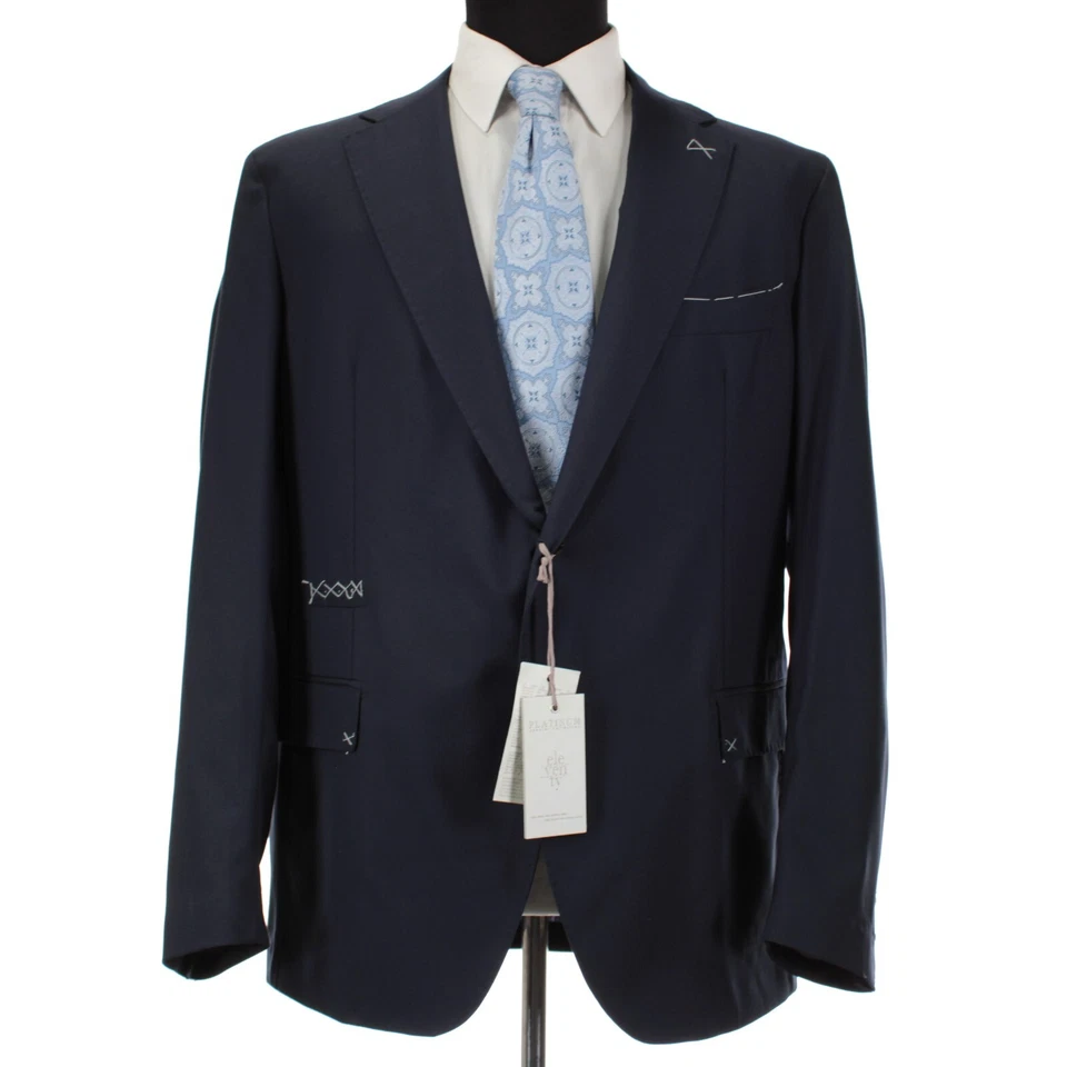 Eleventy Platinum NWD Wool Sport Coat / Blazer Size 58 (48R US) In Solid Blue - Image 1 of 4