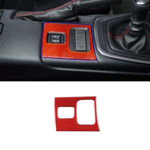 Red Carbon Fiber Seat Heating Switch Panel Trim Sticker For Subaru BRZ 2022-2023 - Picture 1 of 24