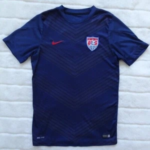 USMNT Vintage Nike Dri Fit Fußball T-Shirt Blau Blau Kurzarm Medium - Bild 1 von 12