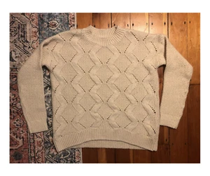 H&M Strukturstrickpullover Elfenbein - Größe S - Bild 1 von 8