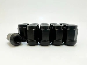 20pc For Firebird Buick Chevy Trans Am Bulge Acorn Black Lug Nut 7/16 Close End - Picture 1 of 6