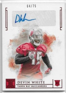 Autógrafo Panini White 2019 impecable rojo novato automático radiocontrol/75 bucaneros - Imagen 1 de 1