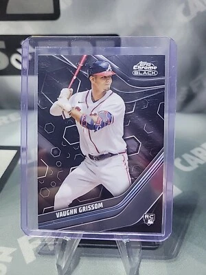 2023 Topps Chrome Black Base #97 Vaughn Grissom RC Atlanta Braves - Image 1 of 2