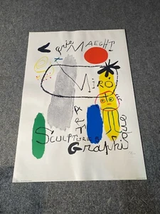 Joan Miro Galerie Maeght Miro Sculptures Art Graphique Vintage Lithograph - Bild 1 von 5