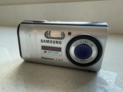 Samsung Digital Camera Digimax A503 5.0MP Silver - Tested & Working - Image 1 of 4