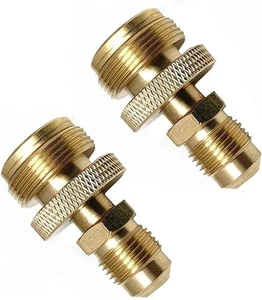 Adaptador regulador tanque propano 2 piezas parrilla estufa 1 lb conexión a 3/8" macho... - Imagen 1 de 3