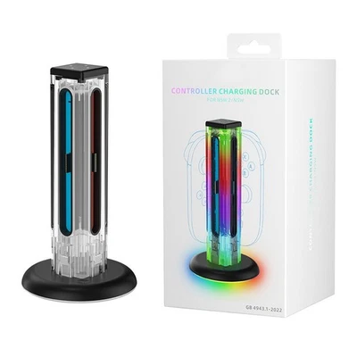 Handle Charger for Nintendo Switch 2 Supports Four Controllers with RGB Lights - Image 1 of 4