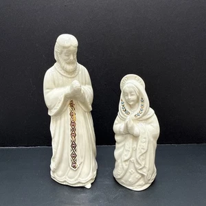 2 Lenox China Jewels Nativity Porcelain Figurines Joseph & Mary 1993 RETIRED - Picture 1 of 12