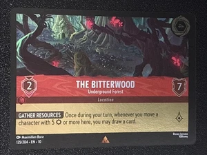 Lámina Lorcana Whispers in the Well The Bitterwood-Underground Forest 135/204 casi nueva - Imagen 1 de 2