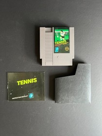 Tennis NES Nintendo Game Cartridge + Manual Sleeve Original Owner Vintage
