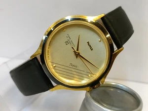 HMT TEJUS 17J WINDING GOLD DIAL 0231 INDIA MEN'S WORKING CONDITION - Picture 1 of 17