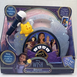 Disney WISH Sing-Along Kids Boombox Bluetooth & Working Mic BRAND NEW - Picture 1 of 8