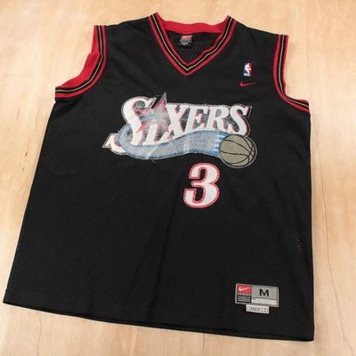 Camiseta de baloncesto de colección 2002 Nike Philadelphia 76ers Sixers Allen Iverson MEDIANA Foto 1 de 4