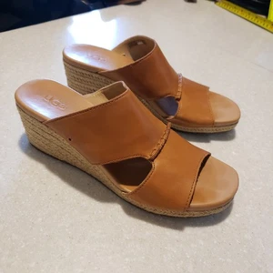Ugg Eirene sandalo zeppa espadrillas con intersuola avvolgente in juta US donna taglia 8,5 - Foto 1 di 7