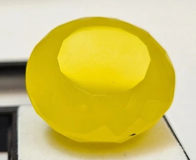 Piedra preciosa suelta natural certificada EGL amarillo ópalo neón corte redondo 50-51 quilates Foto 1 de 4