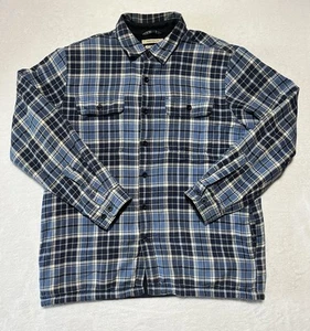 L.L. Bean Hemd Herren Large Traditional Fit Fleece gefüttert Flanell kariert blau - Bild 1 von 9