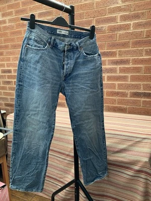 Zara Blue Denim Jeans 1 Pair Mums Cut 1 Pair Boyfriend Cut Both Size 12 - Image 1 of 4