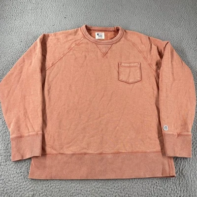 Champion Todd Snyder Sweatshirt Mens Large Pink Pocket Crewneck Raglan Cotton - Image 1 of 4