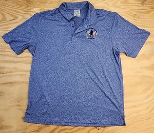 HOWM Wounded Military Logo Blue Lightweight Polo Shirt Mens Large - Picture 1 of 7
