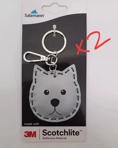 2x Llavero Oso Hecho con Material Reflectante - Imagen 1 de 4