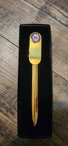 University Of Aburn Letter Opener Metal Gold Color. Box 33 - Picture 1 of 4