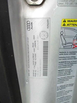 Used Washer Fluid Reservoir fits: 2008 Audi TT  Grade A - Image 1 of 4