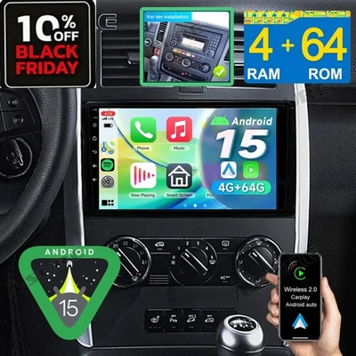 4+64G Autoradio Für Mercedes-Benz A/B Klasse W169 W639 W245 GPS Navi Android 15 - Bild 1 von 4