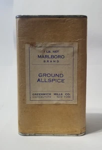 Vintage Marlboro Ground Allspice Spice Tin New York Collectable Advertising - Picture 1 of 7