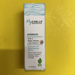 MYCHELLE HYDRAT 1 FLÜSSIGE OZ 3 IN 1 SUPER SERUM LEICHT MEDIUM LSF 30. Exp 07/2026 - Bild 1 von 9