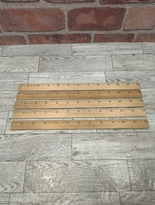 6er Set Vintage 12" Holz Lineale keine Metallkante 7/8" breit Made in USA - Bild 1 von 8