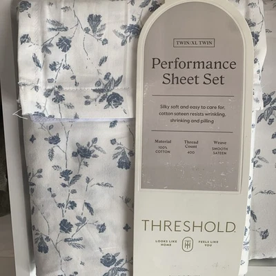 Performance Sheet Set Threshold Twin/Xl Twin  Wing Floral Sheet - Image 1 of 4