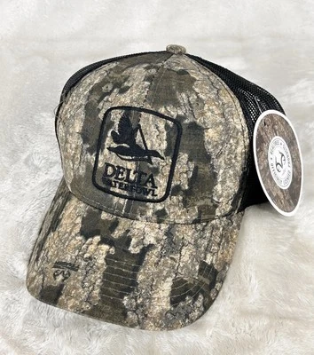Delta Water Fowl Realtree Timber Camouflage Snapback Mesh Trucker Hat Cap - New! - Image 1 of 4