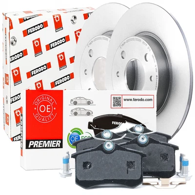 Juego Discos y Pastillas Freno Traseras Ferodo Para Seat Exeo 3R TSI TFSI Tdi Foto 1 de 4