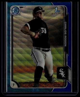 Carlos Rodon 2015 Bowman Chrome 1º refrator de onda azul - Imagem 1 de 2