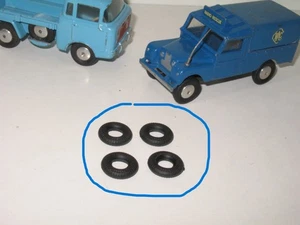 C32 Corgi, X 4 Tires Light Edges-Bu Land Rover 1er Typ 16,5/8 - Picture 1 of 4