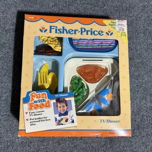 Vintage Fisher Price Fun With Food TV DINNER Complete In Box 1988 Toy *Read - Picture 1 of 16