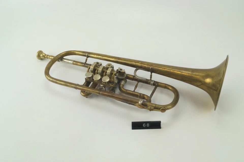 Vintage-Drehventil-Trompete von Jul. Rudolph, Gotha inklusive Mundstück - Bild 1 von 4