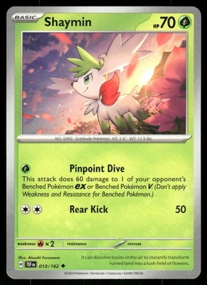 Shaymin 013/162 Uncommon Normal NM Pokemon SV05: Temporal Forces - Image 1 of 2