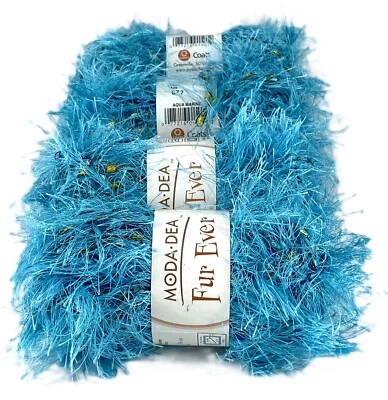 Moda DEA yarn  Fur Ever - Aqua Marine -  100% NYLON 50g Turkey - Image 1 of 4