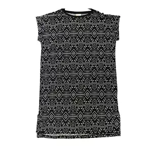 MEDIUM CHELSEA LuLaRoe T-Shirt-Kleid ~ SCHWARZ & WEISS GEOMETRISCH ~ Größen 8-10; neu mit Etikett - Bild 1 von 3