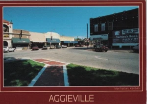 Aggieville Varney's Book Old Cars Kansas KSU Continental Postcard 1990s - Picture 1 of 2