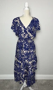 Kindred Anthropologie Floral Maxi A Line Dress Faux Wrap Boho Peasant New L - Picture 1 of 16